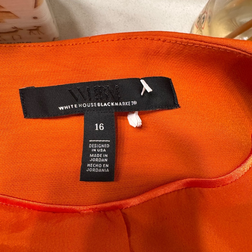 White House Black Market Bold Orange suit size 16 - Picture 13 of 15